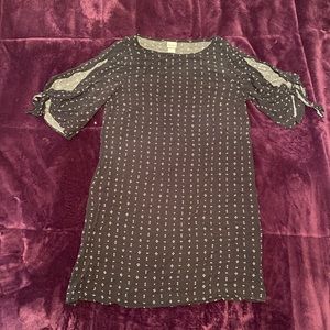 Black patterned H&M dress size 10